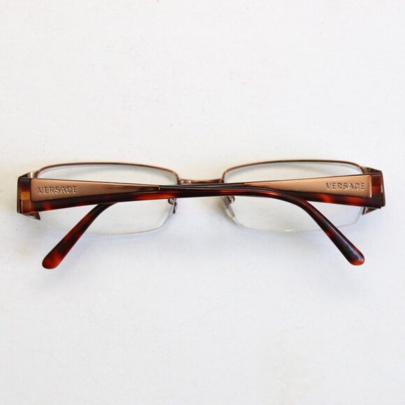 Versace Eyeglasses MOD. 1109 1045 Brown/Tortoise Half Rim Eye Glasses Frame - Picture 2 of 6
